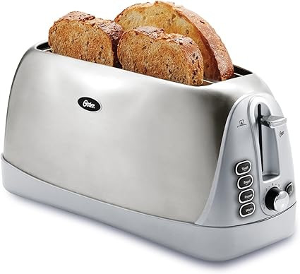 Oster Long Slot 4-Slice Toaster, Stainless Steel (TSSTTR6330-NP)       Add to Logie | Amazon (US)