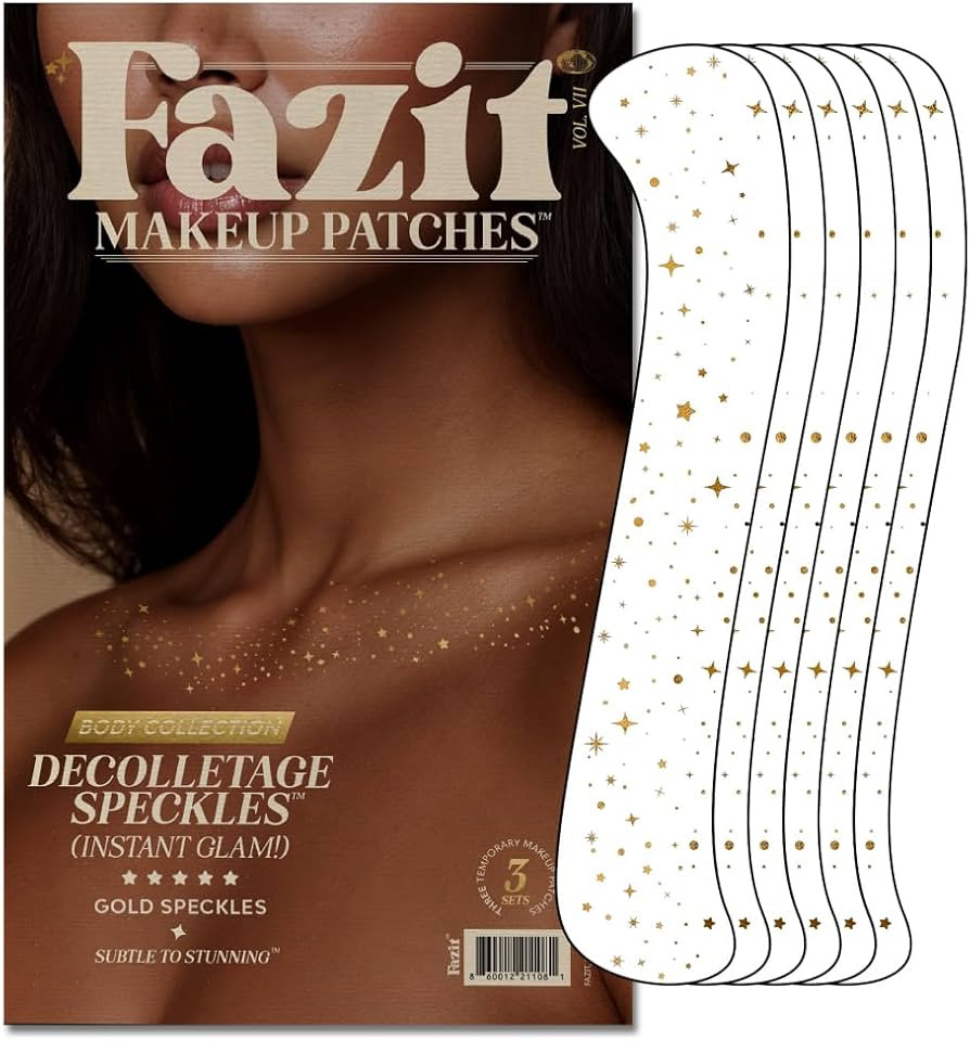 Fazit Makeup Patches - Gold Decollatage Speckles - Glow Up Make-Up Patches - Cute Glitter Makeup ... | Amazon (US)