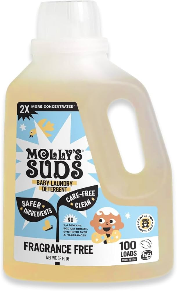 Molly's Suds Baby Liquid Laundry Detergent | Removes Formula, Poop & Spit-Up Stains | Extra Gentl... | Amazon (US)