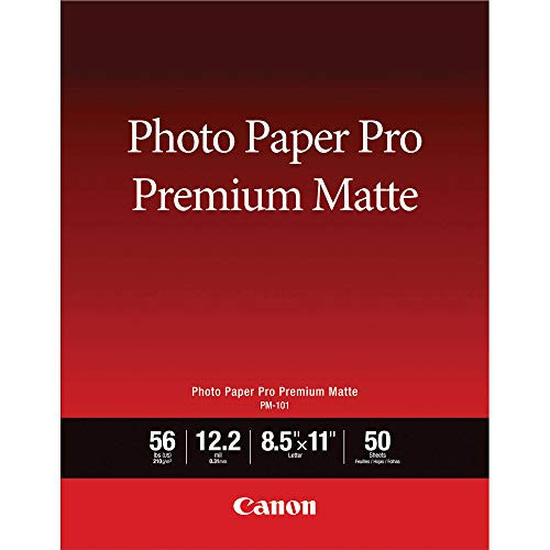 Canon PM-101 Photo Paper Pro Premium Matte (8.5 x 11", 50 Sheets) | Amazon (US)