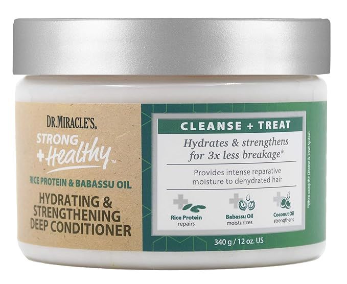 Dr. Miracle's Strong & Healthy Hydrating & Strengthening Deep Conditioner. Contains Coconut Oil t... | Amazon (US)