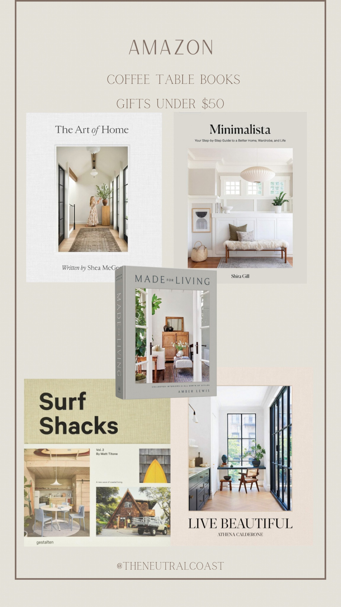 Coffee table books are a perfect gift for anyone on your list this year. They bring character and charm to any space and add a touch of texture  

#LTKGiftGuide #LTKhome #LTKfindsunder50