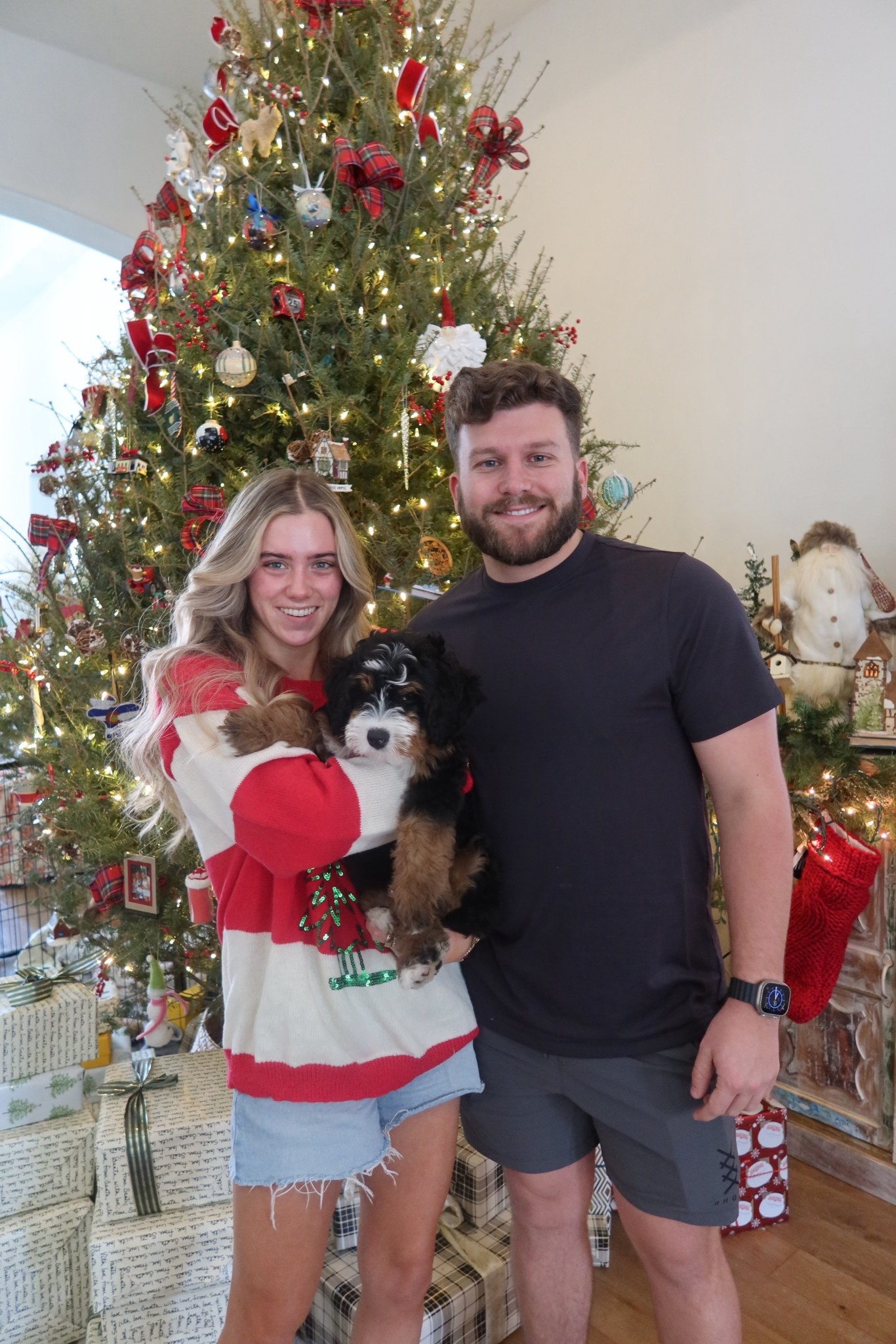 Confete Christmas tree sweater size small paired with my favorite denim shorts from Rollas they are so comfy and the perfect length  

#LTKFindsUnder100 #LTKootd #LTKHoliday