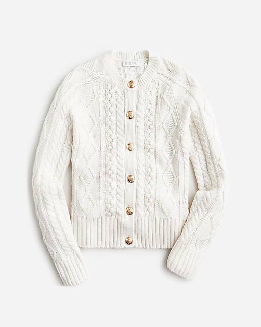 Cable-knit cardigan sweater | J. Crew US