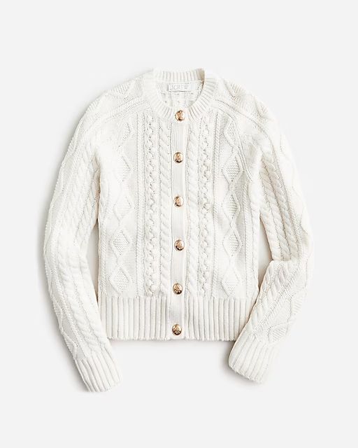 Cable-knit cardigan sweater | J.Crew US