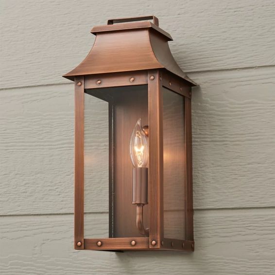 Traditional Studded Framed Box Outdoor Wall Lantern - Small | Shades of Light