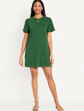 Crew-Neck Mini T-Shirt Dress | Old Navy (US)