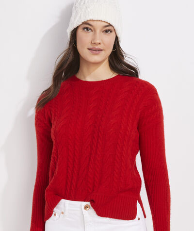 Seaspun Cashmere Cable Crewneck Sweater | vineyard vines
