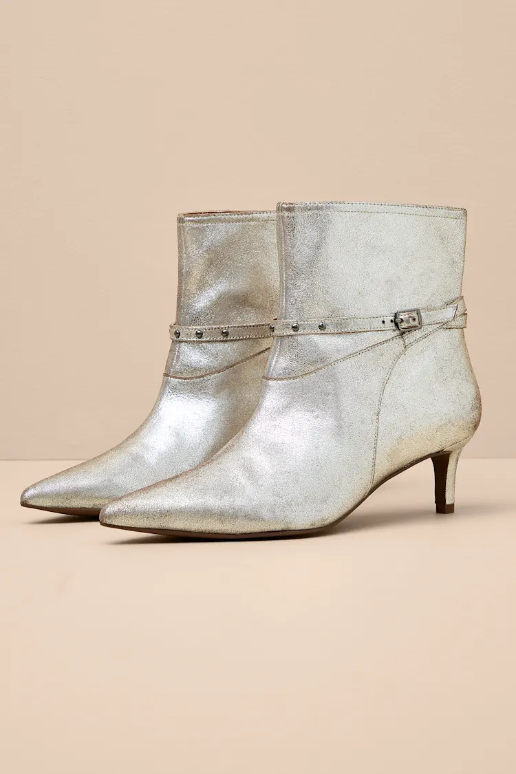 Milan Pewter Distressed Suede Leather Kitten Heel Ankle Boots | Lulus