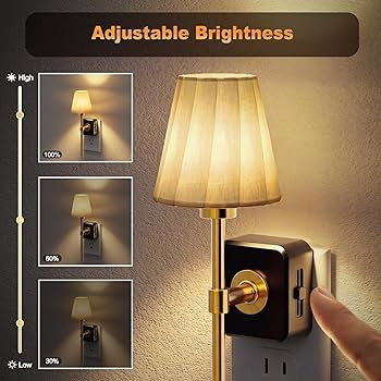 JandCase Night Lights Plug into Wall, 2 Pack Vintage Nightlights | Amazon (US)