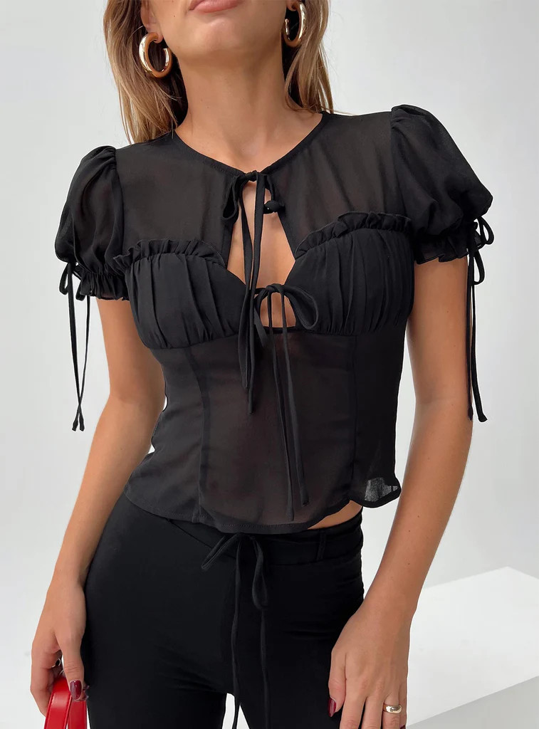Coates Top Black | Princess Polly US