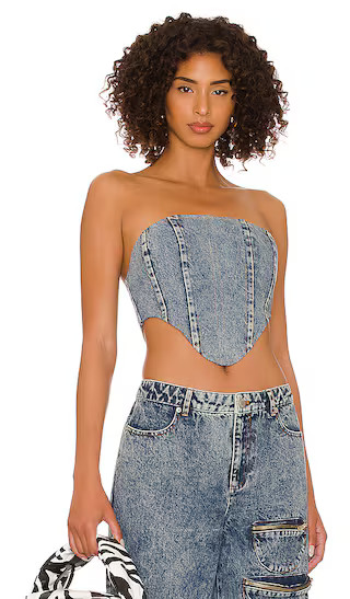 Jamison Corset in Light Blue | Revolve Clothing (Global)