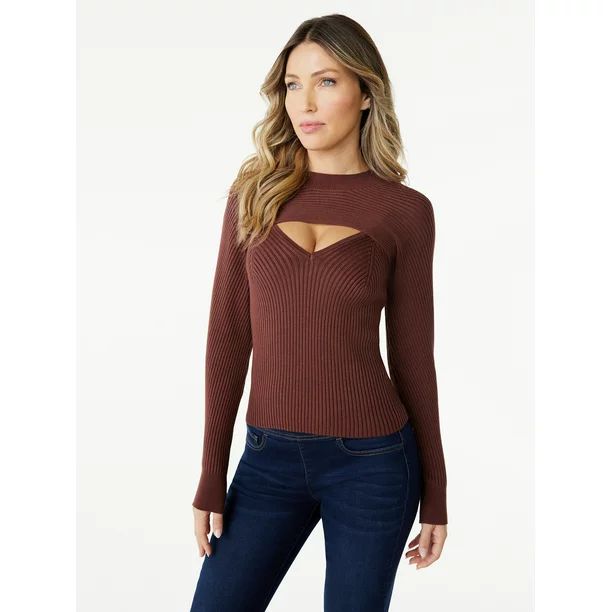 Sofia Jeans Women’s Bolero Sweater Set, 2-Piece, Midweight, XS-3XL | Walmart (US)