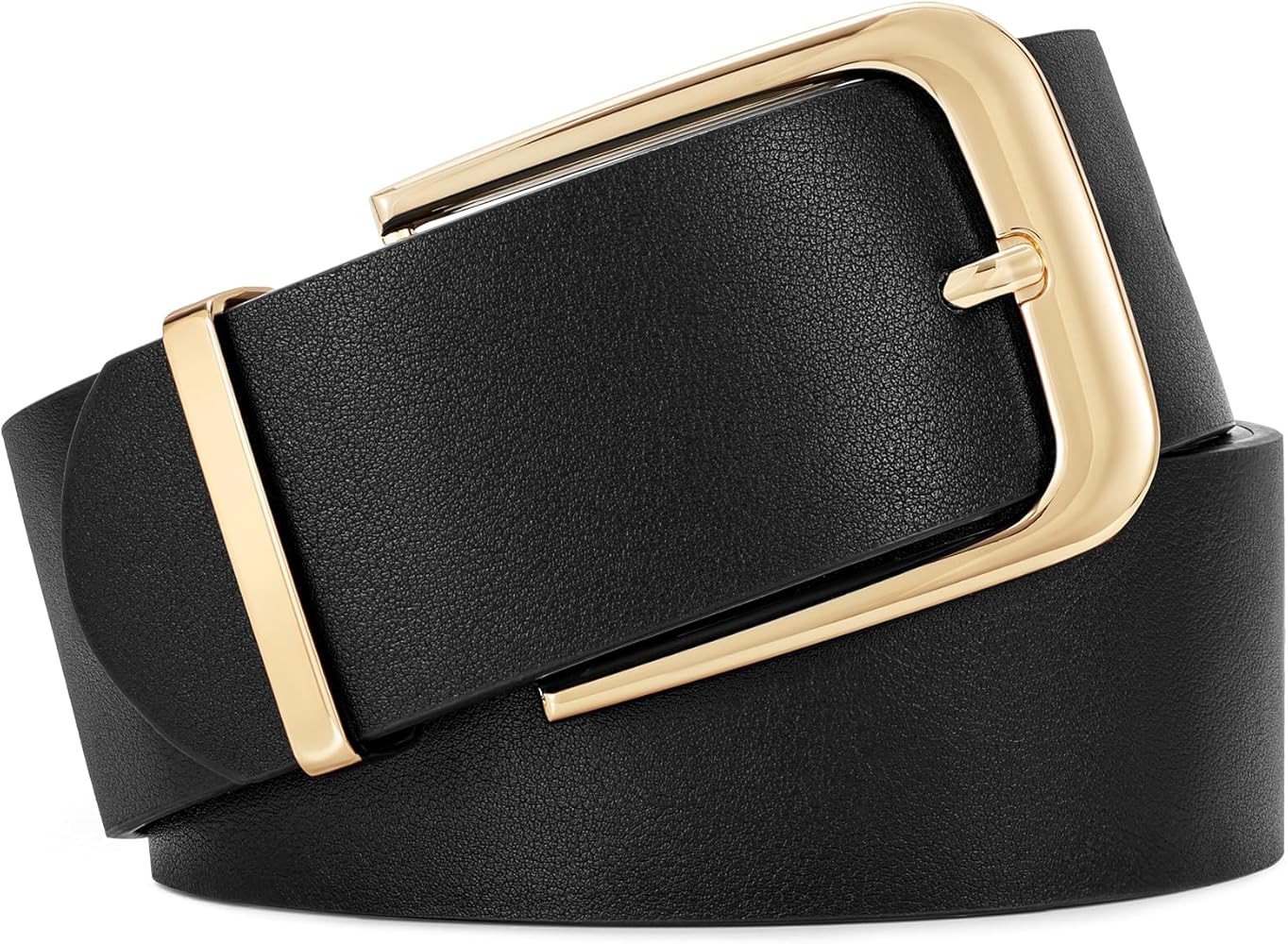 WERFORU Women Wide Leather Belt Women Fashion Wide Belt for Dresses Jeans Ladies Fashion Thick Wa... | Amazon (US)