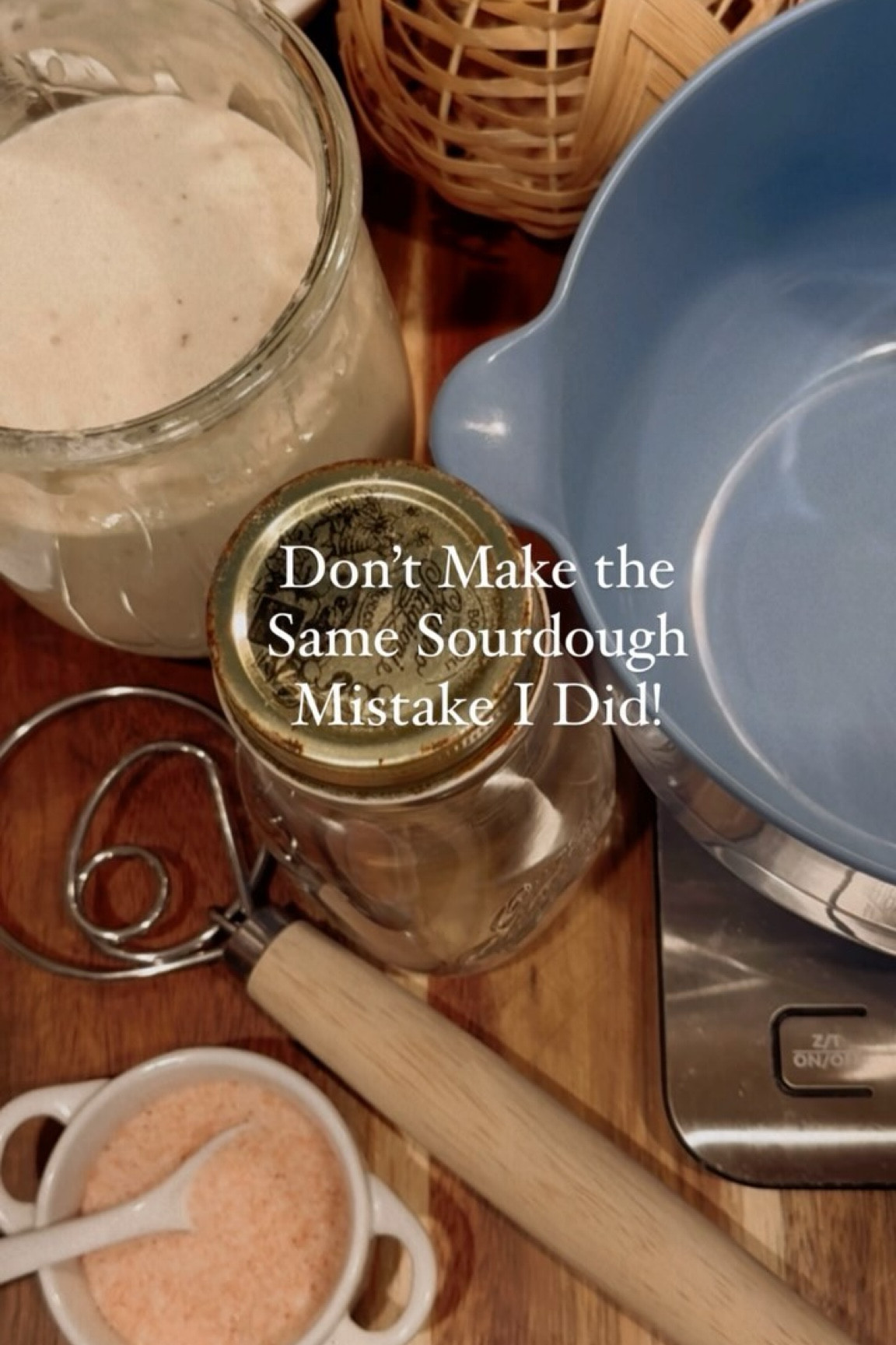 ⚠️ WARNING

Don’t let humidity ruin your sourdough game! I learned the hard way and mold KILLED my starter.

Hear my cautionary words and avoid the same mistake! If you’re not baking with your starter everyday, I cannot recommend storing in the fridge and only pulling it out to feed it before you’re going to start your baking process.

Out with the (m)old, in with the new dehydrated starter I kept on hand for backup (just in case I ever killed my starter). I’m nothing if not self-aware 😂

 #SourdoughMistakes #BreadBaking #sourdoughlessons #floridabaking #breadbakingforbeginners #sourdoughstarter #sourdoughbreadbaking

#LTKHome