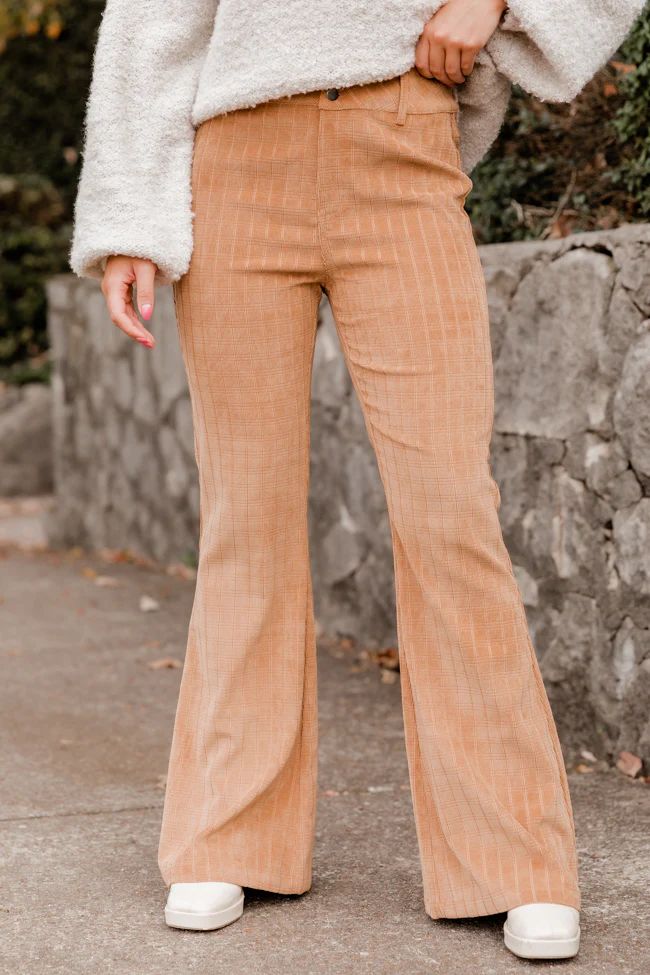 For The Occasion Camel Cord Flares | Pink Lily