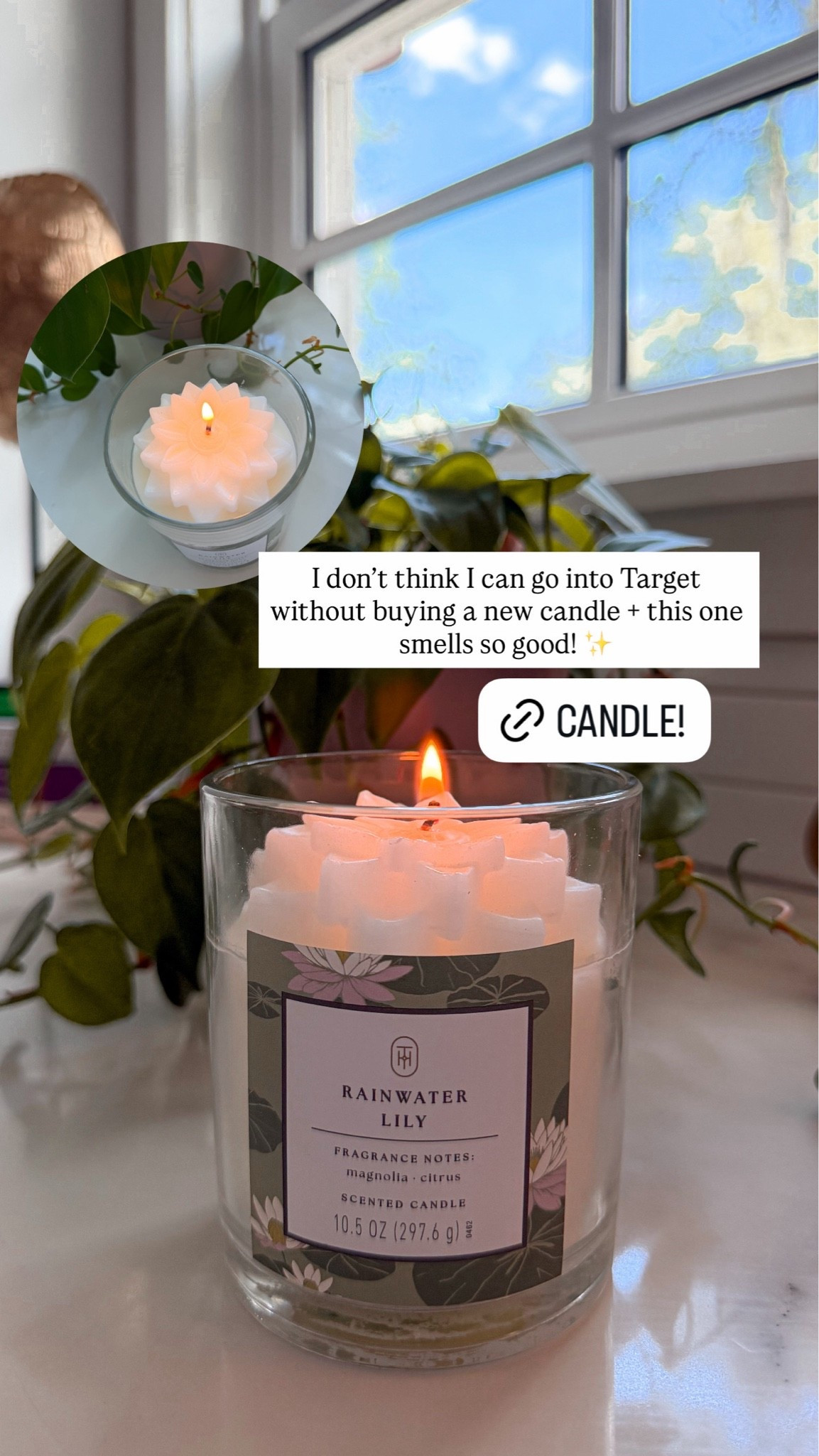 New candles at Target + this one smells amazing! ✨ $10!
