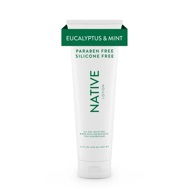 Native Natural Hand and Body Lotion, Eucalyptus & Mint, Paraben Free, Silicone Free 12 oz | Walmart (US)