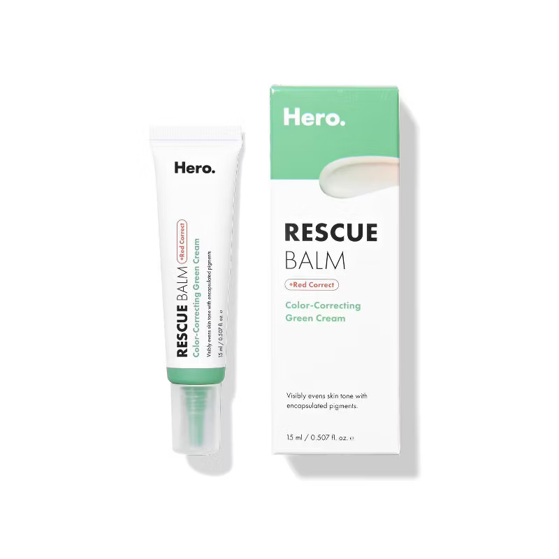 Hero Cosmetics Rescue Balm Green Tinted Balm - Red Correct - 0.507 fl oz | Target