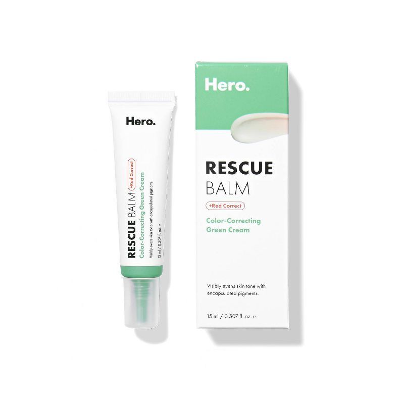 Hero Cosmetics Rescue Balm Green Tinted Balm - Red Correct - 0.507 fl oz | Target