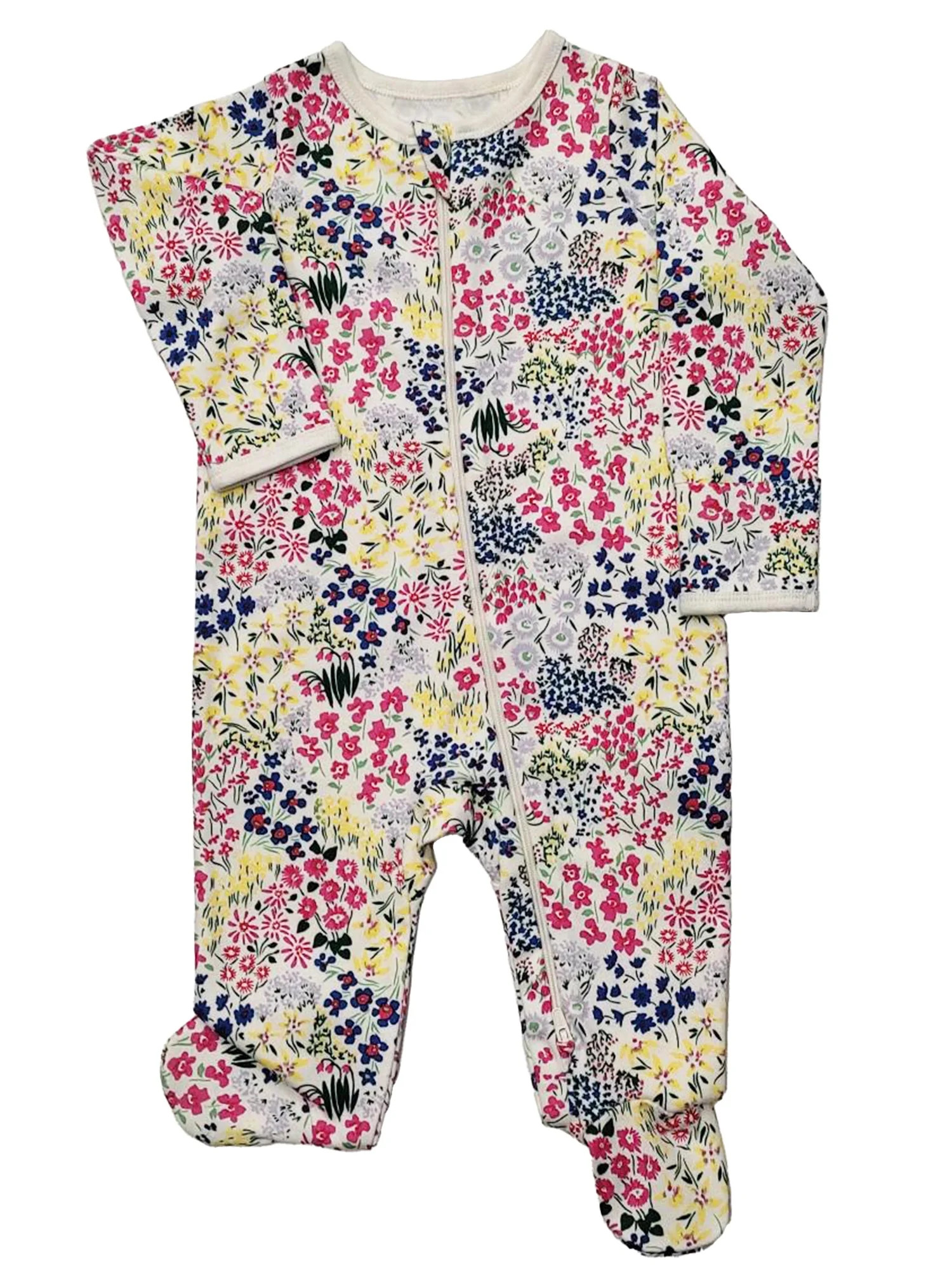 Wonder Nation Baby Gender Neutral Zip Front Footed Sleep N Play Pajamas, 2-Pack, Sizes Preemie-6/... | Walmart (US)