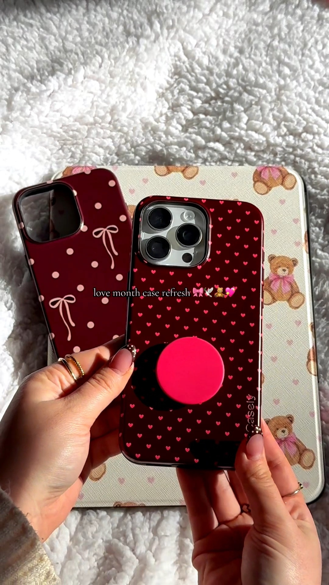 case refresh with the cutest Valentine’s Day collection pieces by @get.casely 
🎀🧸🕊️✨

#LTKdayinmylife #LTKValentine #LTKHome