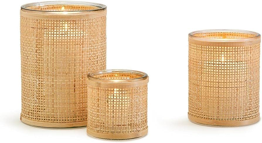 Two's Company Set of 3 Weaved Rattan Wrapped Cachepot Incl 3 Sizes | Amazon (US)