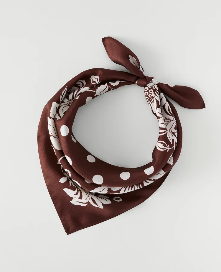 Polka Dot Silk Scarf | Ann Taylor