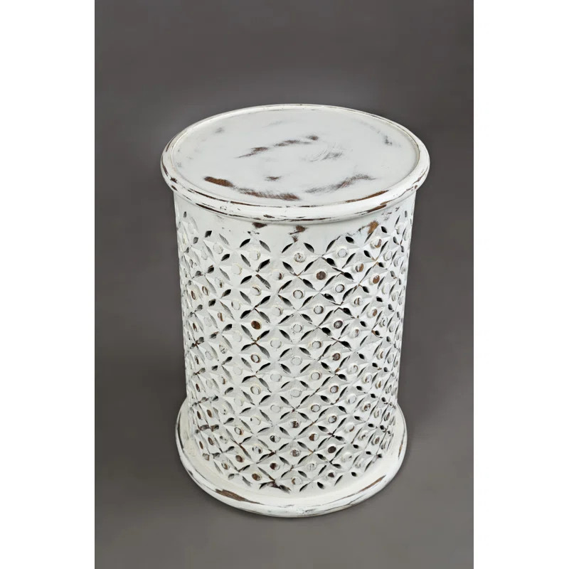 Colesburg Solid Wood Tray Top Drum End Table | Wayfair Professional