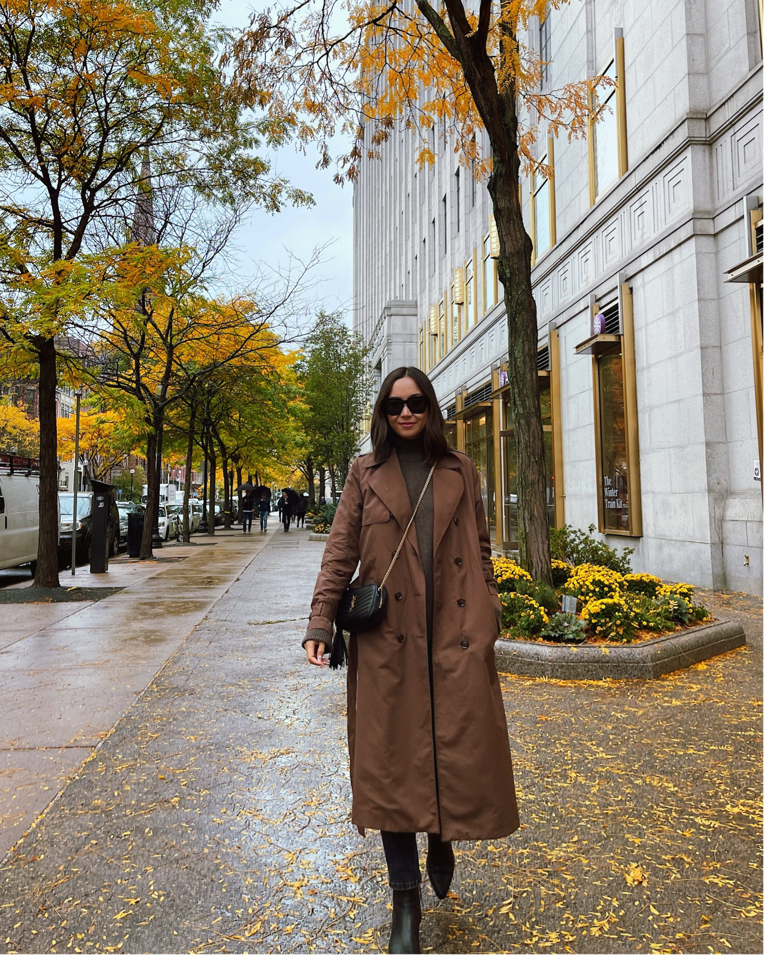 Rainy day in Boston / fall outfit 
Amazon the trench coat xs 
Linked similar jeans and booties - old 

#LTKstyletip #LTKunder100 #LTKSeasonal