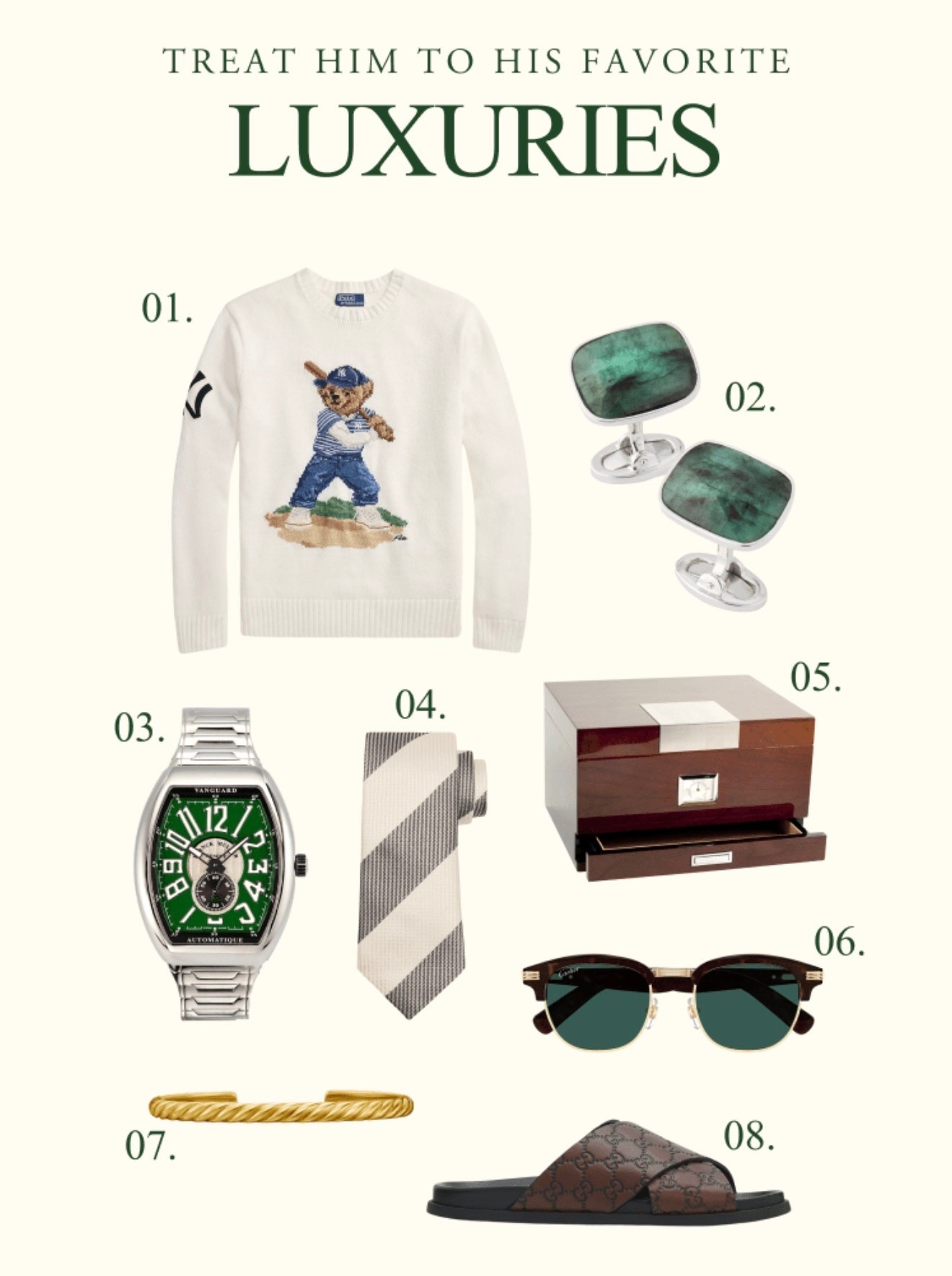 Luxury dad essentials. ✨

A great watch, quality leather sandals, timeless shades, and a few pieces that never go out of style. The kind of classics he’ll reach for year after year.