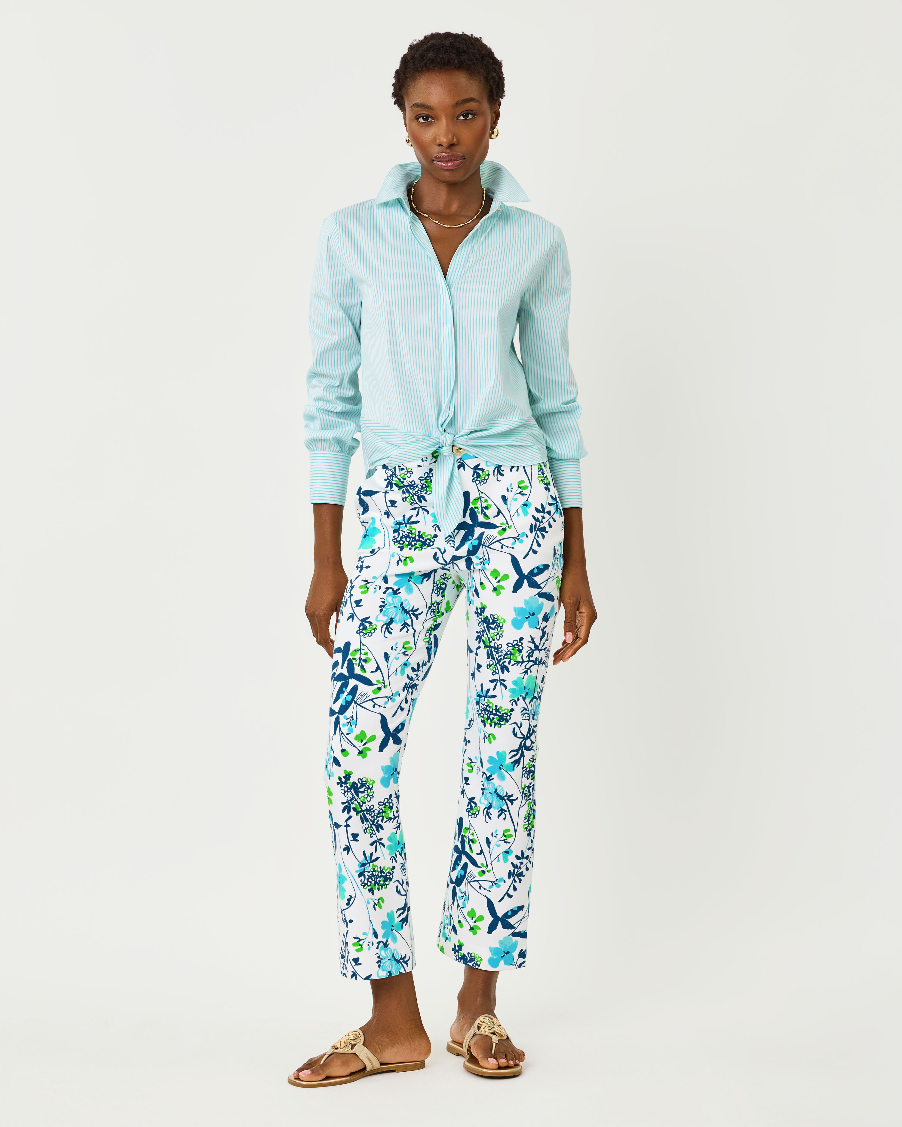 27" Carwyn High Rise Crop Flare Pant | Lilly Pulitzer