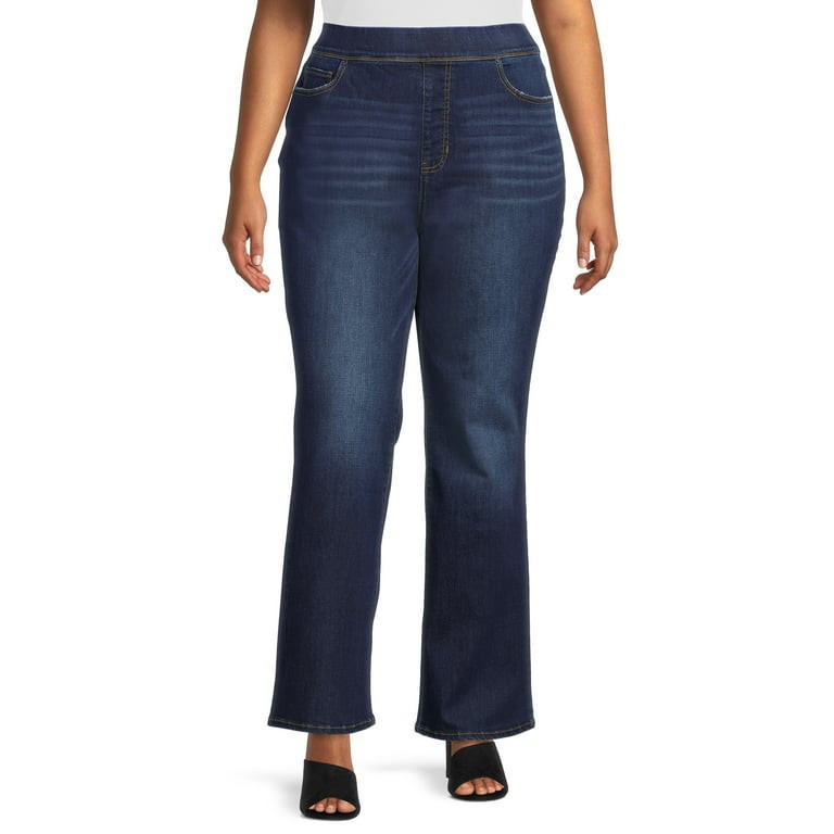 Terra & Sky Women's Pus Size Pull On Bootcut Jeans - Walmart.com | Walmart (US)
