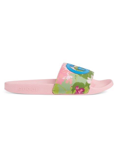 Gucci x Ken Scott Pursuit Floral Slide Sandals | Saks Fifth Avenue