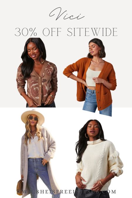 Vici sale — 30% off sitewide 11/9-11/12

Sweaters on sale / fall cardigan sale / fall outfits / duster sweater / pullover sweater / floral sweater

#LTKSeasonal #LTKsalealert #LTKHolidaySale