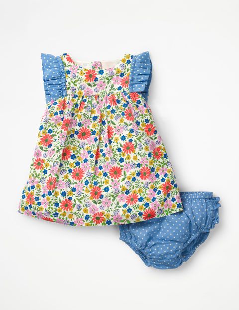 Floral Woven Dress Multi Jolly Floral Baby Boden | Boden (US)