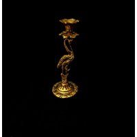 Vintage Brass Candelabra - Flamingo Model, Solid Brass Candle Holder, French Table Centerpiece, Boho | Etsy (US)