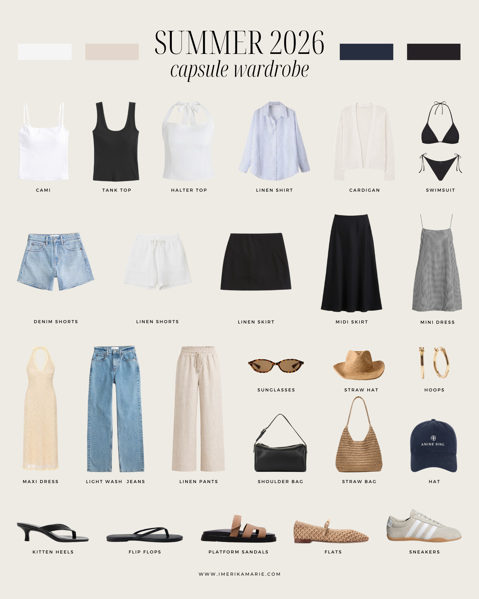 Summer 2026 Capsule Wardrobe

summer capsule. travel wardrobe. summer wardrobe. capsule. resort capsule. resort wardrobe. vacation wardrobe. vacation capsule wardrobe. 

 #LTKootd #LTKSeasonal #LTKTravel