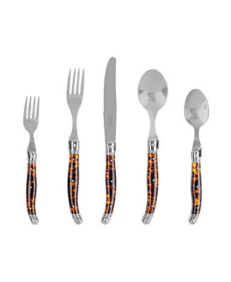 French Home Laguiole Connoisseur 20-Piece 18/10 Flatware Set with Tortoise Handles - Macy's | Macy's