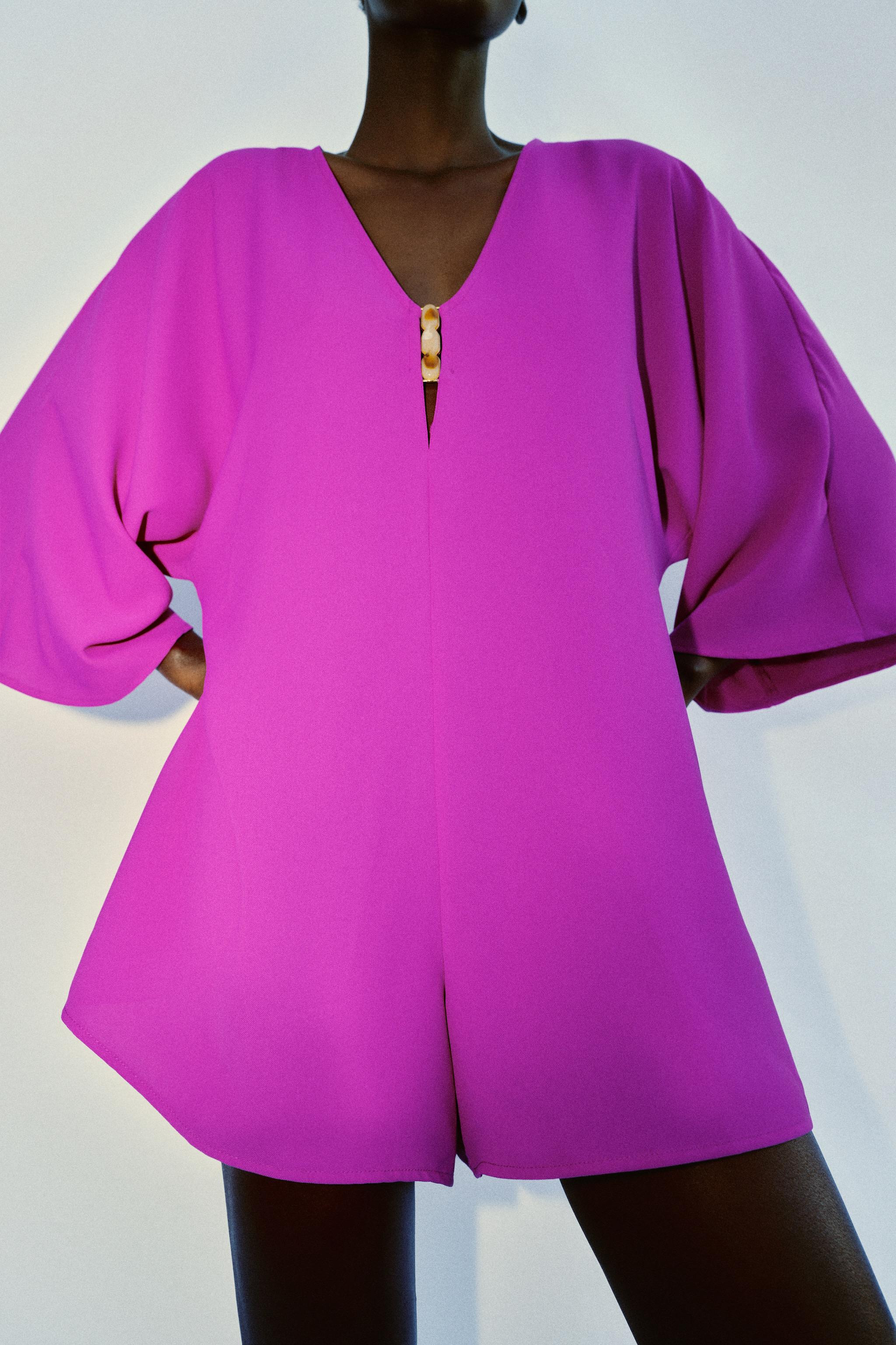 SHORT JUMPSUIT WITH WIDE SLEEVES | Zara US