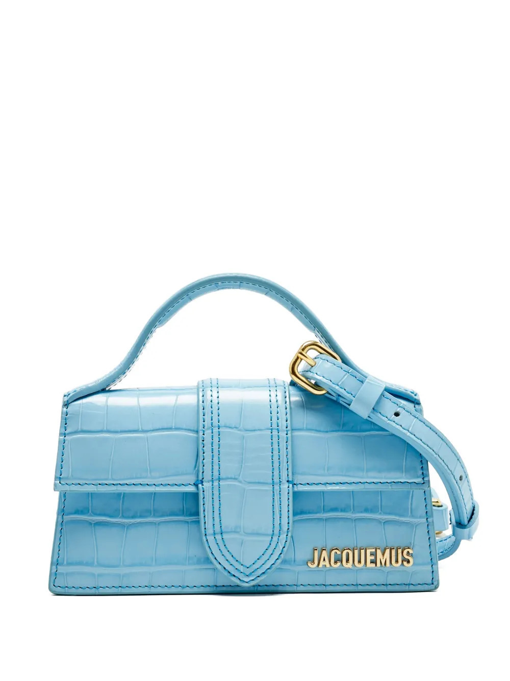 Jacquemus Pre-Owned embossed calf leather bag - Blue | Farfetch Global