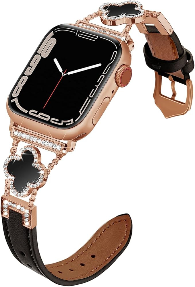 Leather Band Compatible with Apple Watch Women 38mm 40mm 41mm 42mm Series 10 9 8 SE 7 6 5 4 3 2 1 | Amazon (US)