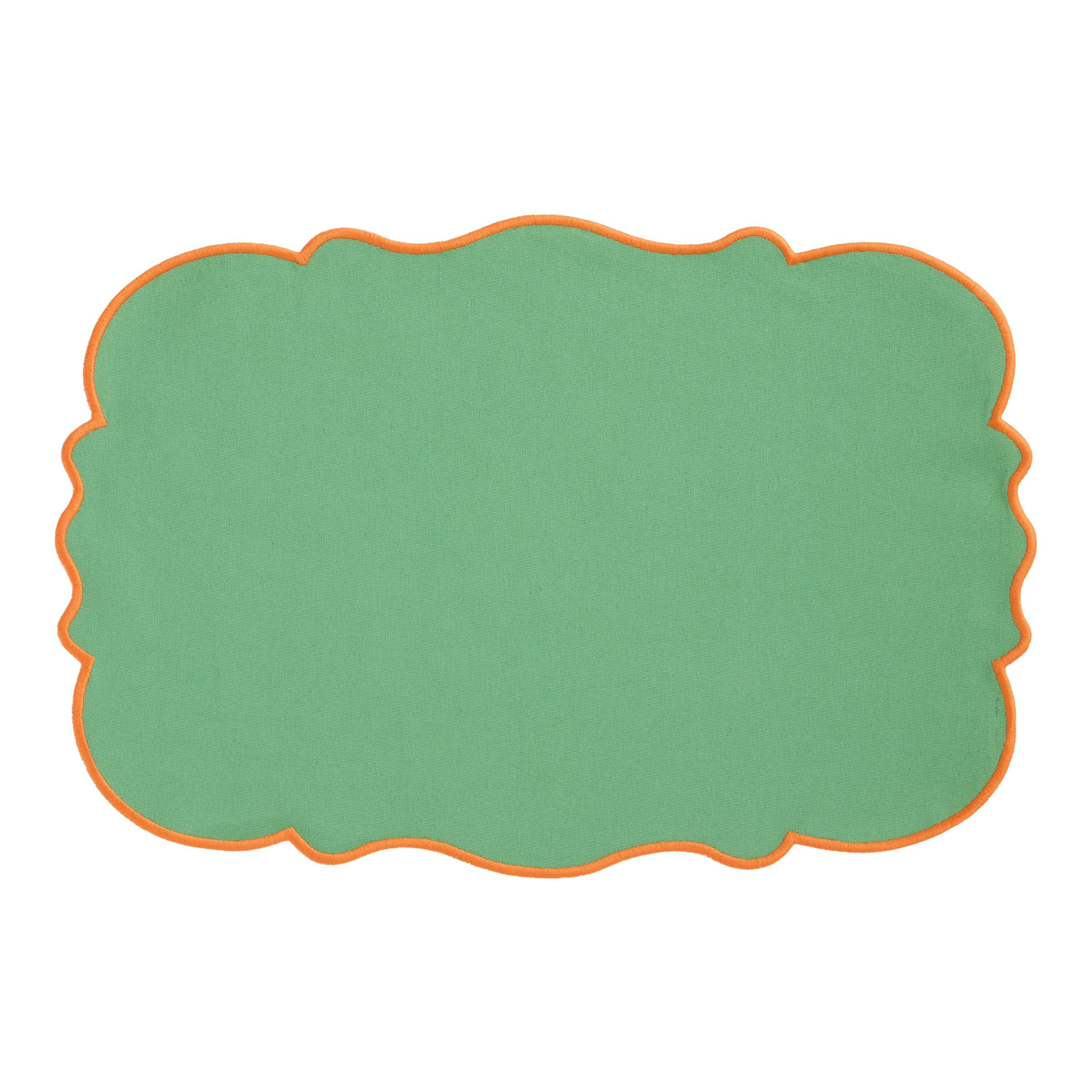 Cotton Scallop Contrast Border Placemat | World Market