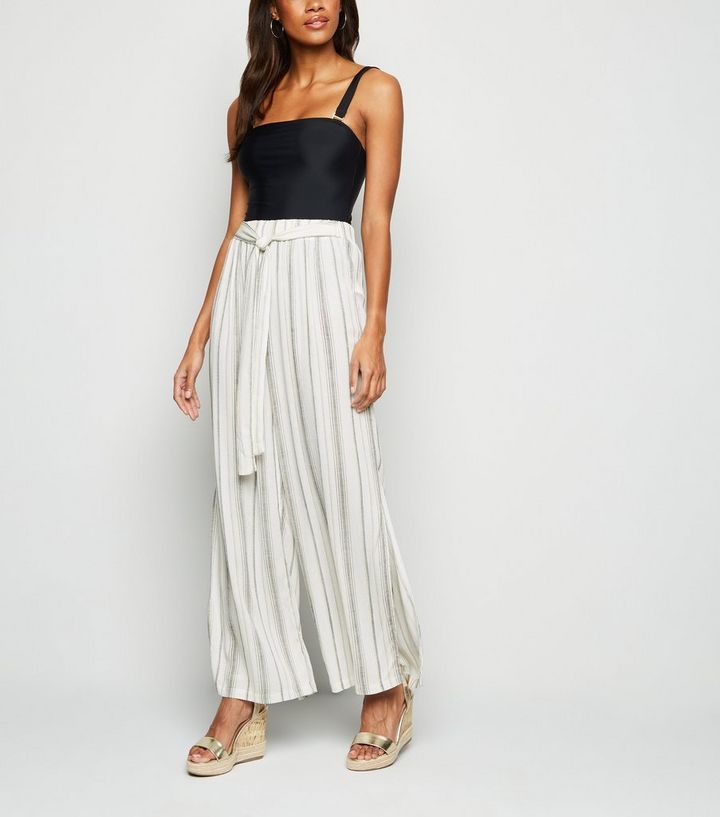 White Stripe Belted Beach Trousers
						
						Add to Saved Items
						Remove from Saved Items
... | New Look (UK)
