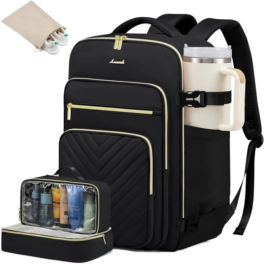 LOVEVOOK Large Travel Backpack for Women, Carry On Bag Flight Approved, 40L TSA Personal Item Tra... | Amazon (US)