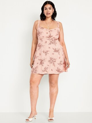 Fit & Flare Crepe Mini Dress | Old Navy | Old Navy (US)