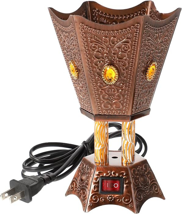 Bakhoor Electric Incense Burner Middle Eastern Style Tabletop Electric Censer Censer Metal Incens... | Amazon (US)