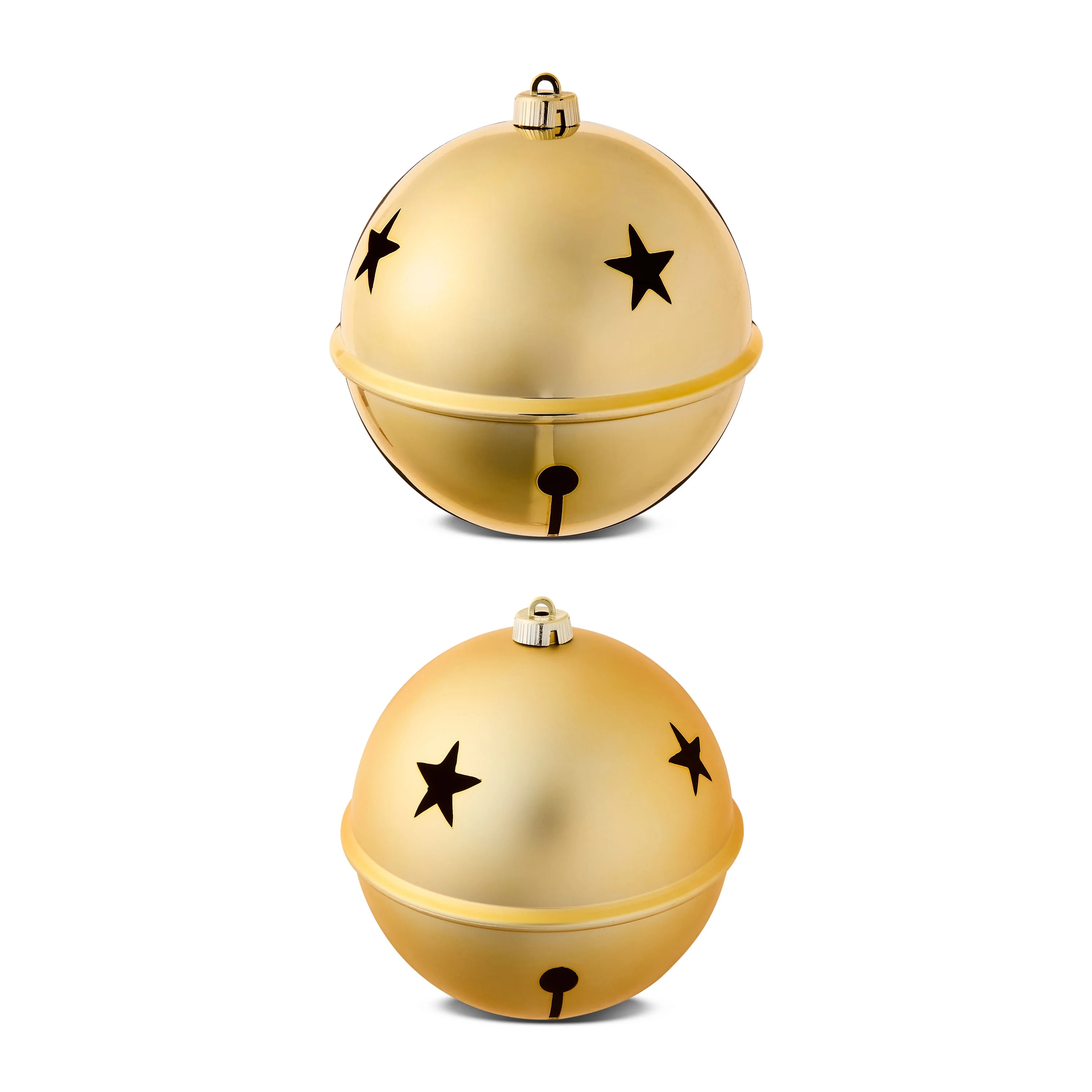 2-Count Gold Jumbo Bell Shatterproof Christmas Ornaments, 7.87 in, by Holiday Time | Walmart (US)