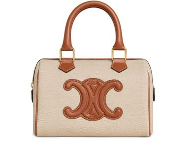 Small Boston cuir Triomphe in textile and calfskin - CELINE | 24S US
