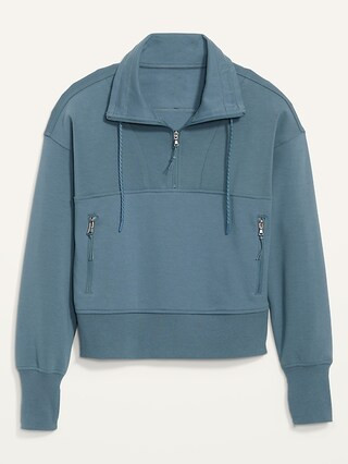 Dynamic Fleece Half-Zip Sweatshirt for Women | Old Navy (US)